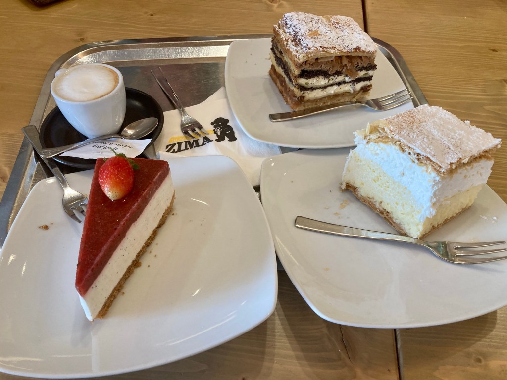 Cake in Lake Bled