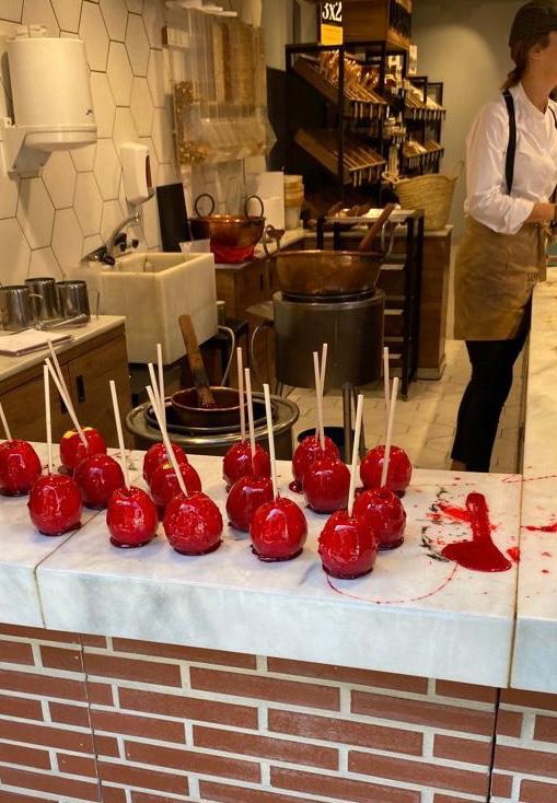 Toffee apples in Seville