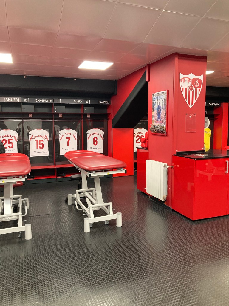 Sevilla FC Stadium changing rooms