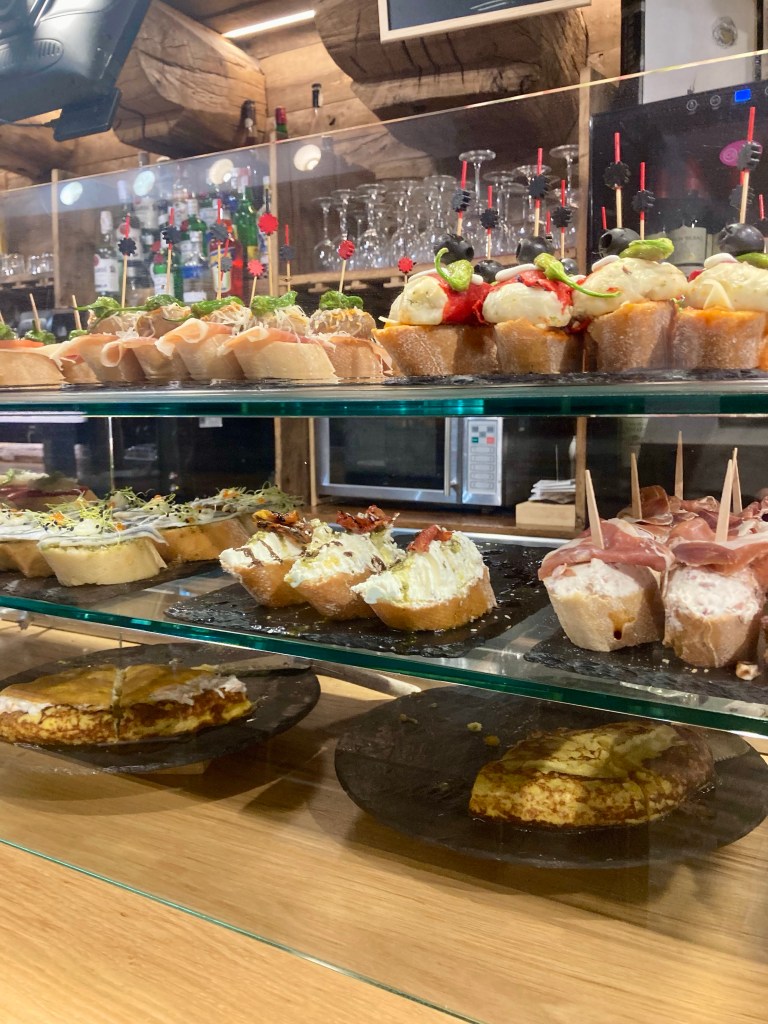 Selection of Pintxos in San Sebastian bar